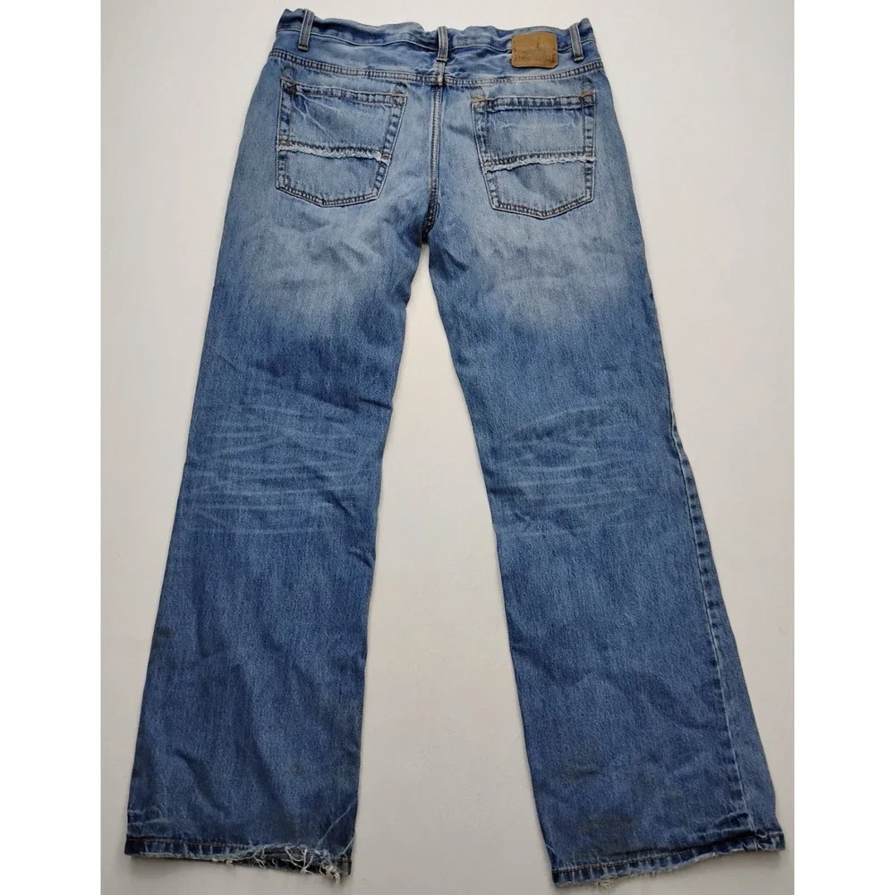 Aeropostale Benton Original Bootcut Jeans Mens 34x34 Faded Wash Blue Y2K